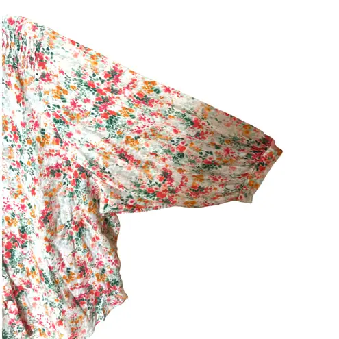 Fat Face Evelyn Fleur Meadow Blouse Ivory Multi Floral Cottagecore Large EUC