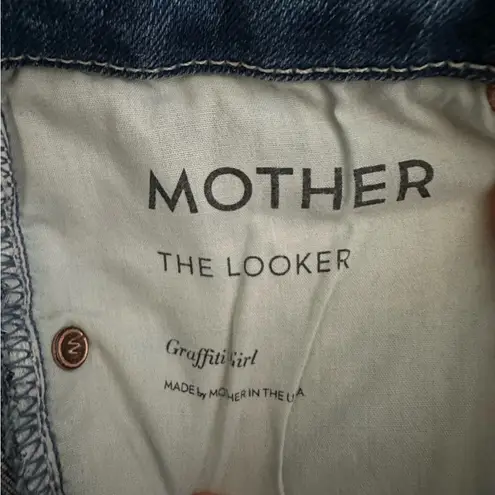 MOTHER Denim The Looker Skinny Jeans in Graffiti Girl, Size 25