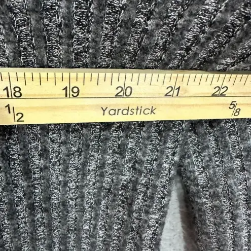 Zara trafaluc sweater womens medium gray balloon sleeve ribbed knit oversized