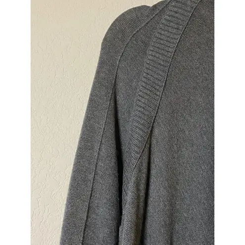 Lululemon ‎ Gray Long Open Asymetrical Cardigan Sweater Sz 8(based on measures)