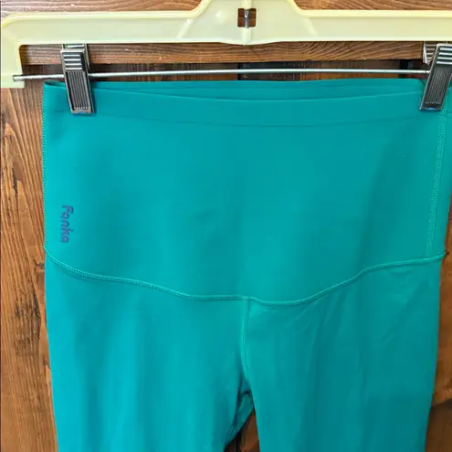 Fanka Leggings Womens Body Sculpt Green Compression Reversible Workout Pant Size M