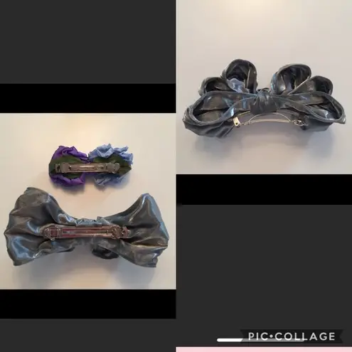 5 pieces of colorful fancy Y2K hair accessories black pink gray purple and blue