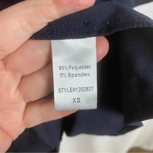 Pomander Place Tuckernuck Navy Blue Tiered Mini Kenzo Dress Sz.XS