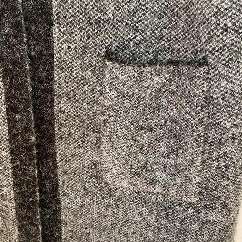 Cyrus Sweater Jacket Gray Black Open Front Tunic Cardigan Knit Size Large
