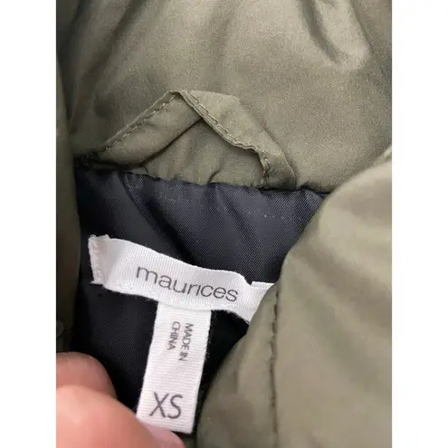 Maurice's  Vest Womens XS Red Buffalo Plaid Flannel Puffer Zip Up Pockets Lined