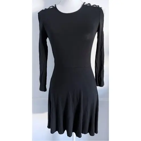 American Eagle  Outfitters • Black Soft and Sexy Cutout Shoulder Dress - Image 6
