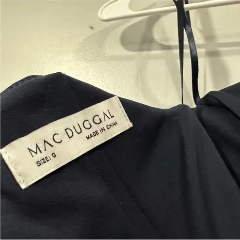 Mac Duggal  12231 D Navy One Shoulder Gown 0 thumbnail 5