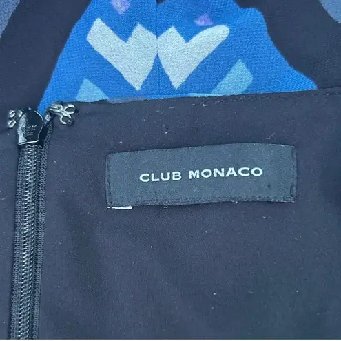 Club Monaco NWOT Blue Saxona Geo Print Wrap Front Romper Sz Large