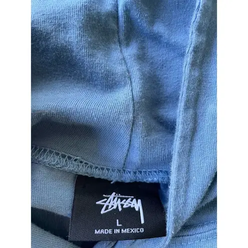 Stüssy Stussy Holographic Logo Hoodie Light Blue Size Large