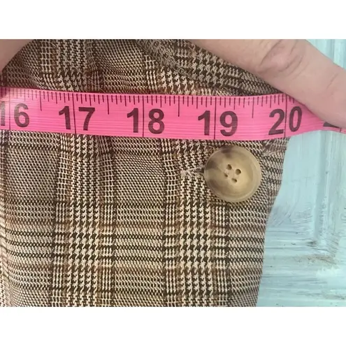 Hem & Thread Brown Jumpsuit Women’s Small S Plaid Overall Jumpsuit New W Tags