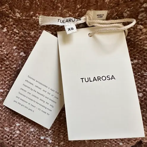 Tularosa Sweater Tash Mockneck Cut Out Back in Dijon Brown XS NWT New