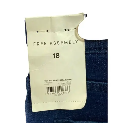 Free Assembly Women's High Rise Flare Jeans, Dark Wash Size 18 Bootcut NWT New