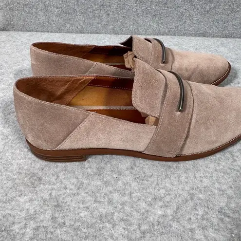 Franco Sarto  Women's Beige Suede Loafers Size 9M Casual Shoes