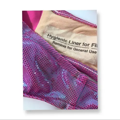 Hot Cole’s Size Small Pink Metallic Shimmer Y2K Vintage Bikini Bottom.