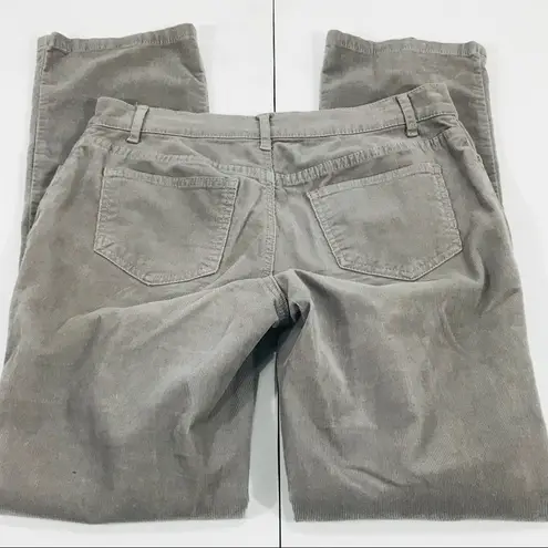 Lord and Taylor Gray Straight Leg Corduroy Pants