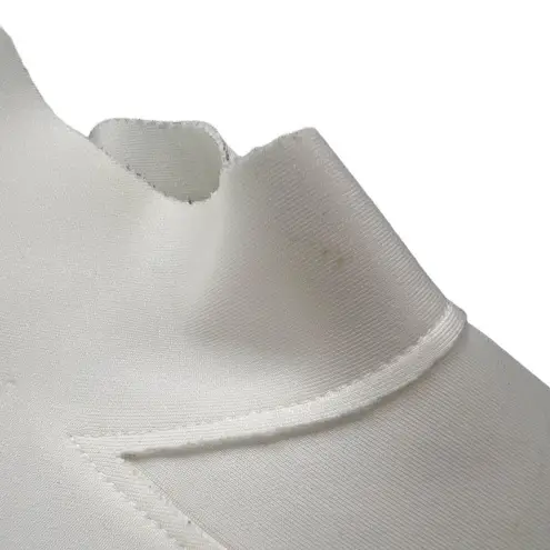 Rickie Freeman Teri Jon Cream Blouse Floral Embroidery Cap Sleeve Scuba 2 White