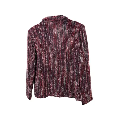 Vintage Winks by Sandy Waks Women's Blazer Jacket Knit Red Multicolor Size L
