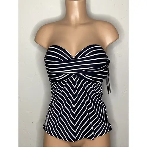 Coco reef New. black stripe 5-way tankini top. 32/34DD. RETAILS $81