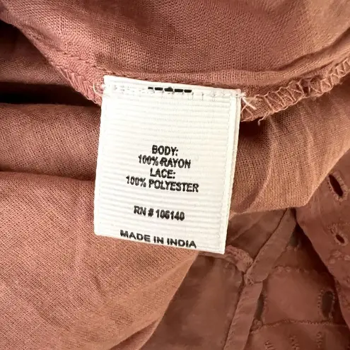 Ultra Pink Eyelet Embroidered Ruffle Skirt