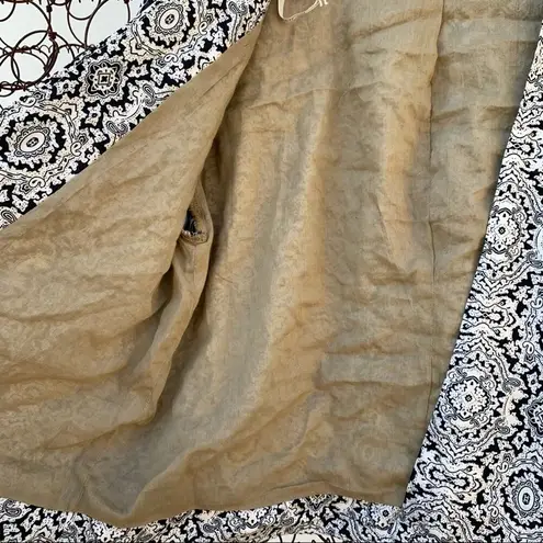 Gimmicks by BKE western boho batik fringe open front jacket LARGE NWT