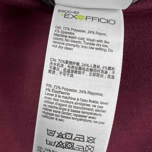 ExOfficio Skirt Burgundy Knee Length Knit Pencil Skirt Small Travel Adventure Red