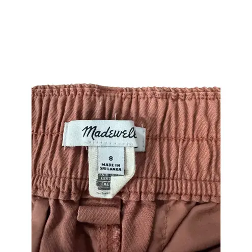 Madewell  Womens Size 8 Wide Leg Crop Pants Salmon Pink Casual Trousers