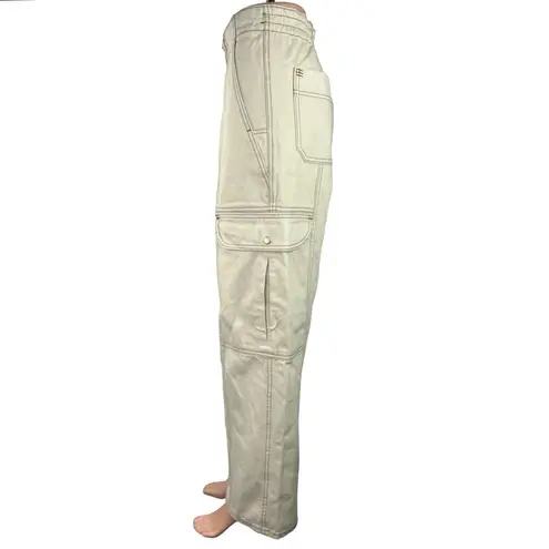Urban Outfitters  BDG Women's White High Rise Relaxed Straight Leg Cargo Pant 28