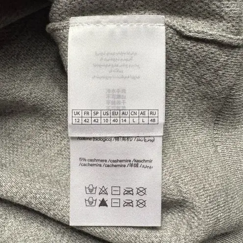 NEW Rotate by Birger Christensen Cropped Sweater Rhinestone Logo size 40 Grey Gray - Image 7