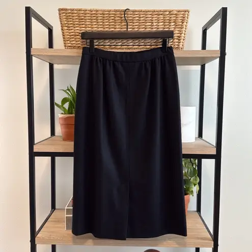 Pendleton 100% Virgin Wool Midi Black Career Pencil Skirt, 8