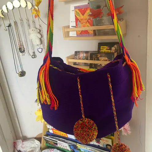 Earthy Hippie Boho Multi Color Crossbody Bag Purse New