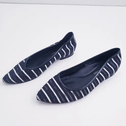 Donald J Pliner Adore Stripe Womens Flats Black Size 8.5