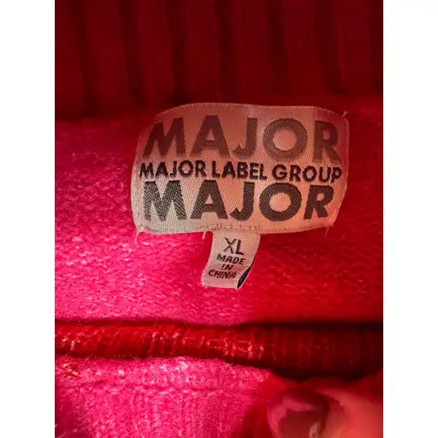 Major Label Group Pink Floral Crewneck Sweater Size XL