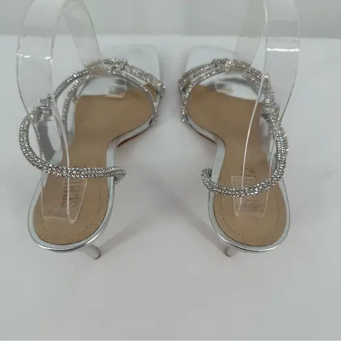 Schutz  Lauryn Dress Rhinestone Sandals size 9.5 Strappy Crystal Leather