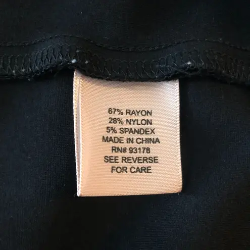 Philosophy  Pencil Skirt Knit Stretch Exposed Zipper Black 4