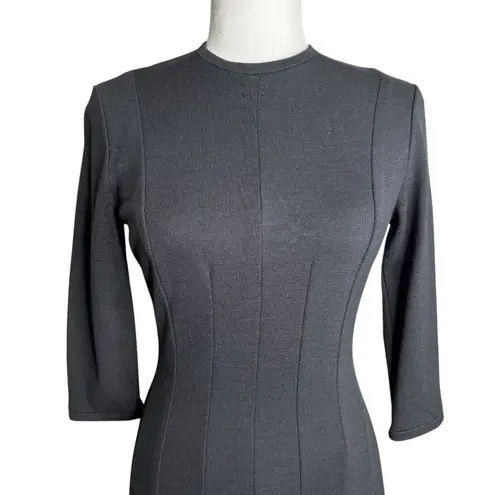 Vintage 60s Betty Barclay Pencil Dress S Black Wiggle Midi Zipper Union Made