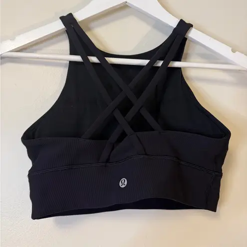 Lululemon  Energy Bra High Neck Long Line *Medium Support, B-D Cup Black Size: 6