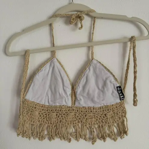 Unique Vintage Vintage crochet bra top