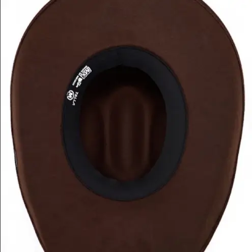 Faux suede cowgirl hat Brown