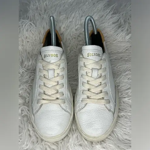 Soludos  White Leather Tennis Shoes Sneakers size 7