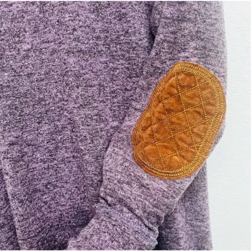 Vanilla Bay Elbow Patch Long Sleeve Lightweight Sweater Sz Small Women’s Purple