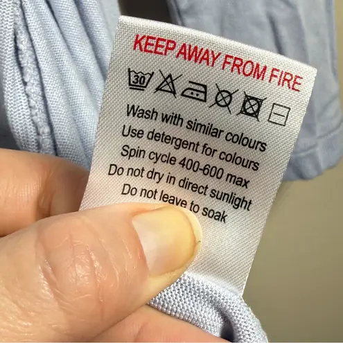 Kettlewell Sz S Long Open Front Wrap Cardigan Periwinkle Blue