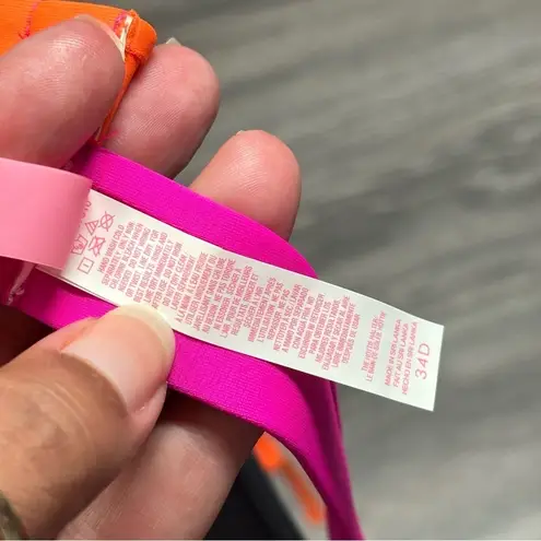 Victoria's Secret Victoria Secret Hottie Halter Bikini Top Swim Bra Hot Pink Orange Black Nude Tan