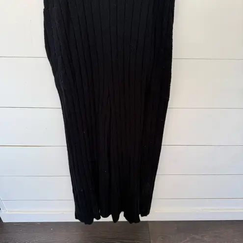Free People  Beach Women’s XL Black Ribbed Wide Leg Jumpsuit