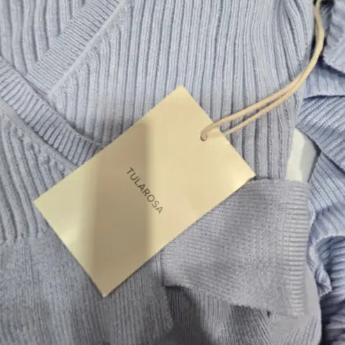 Tularosa  Ruffle Wrap Cardi in Baby Blue Small