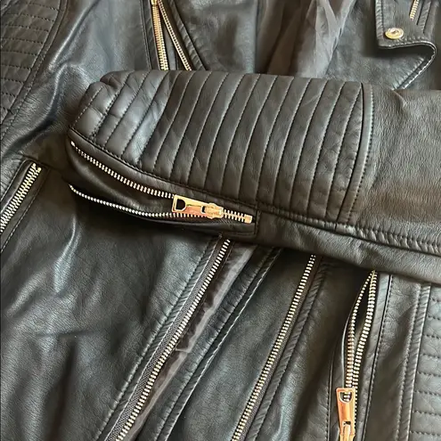 Amazon  Black Leather Jacket Moto Style
