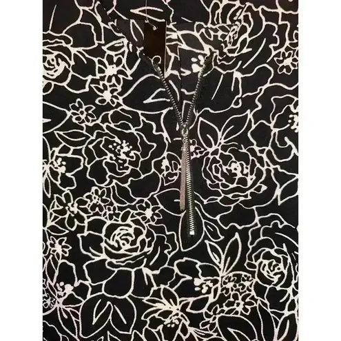 Cathy Jean Cathy Women Top Zip Stretch 3/4 Sleeve Size XL