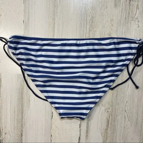 Source Unknown Blouson Tankini XXXL With Striped Bikini Bottoms Navy Blue