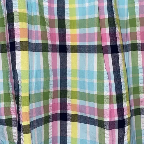 1901 Nordstrom Petite Plaid Pull On Midi Skirt Size XS