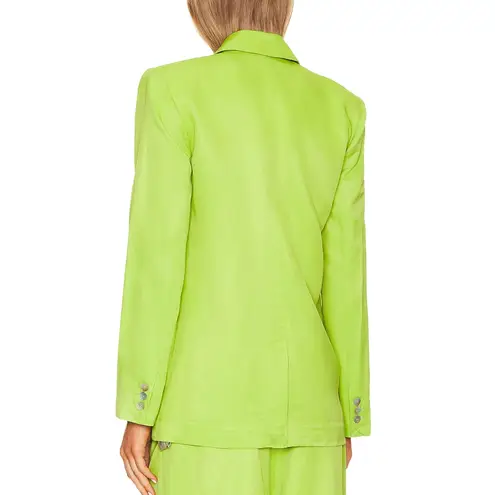 L'Academie Lime Green Boxy Blazer XS Oversized Retro 80s Designer Work $298 NEW