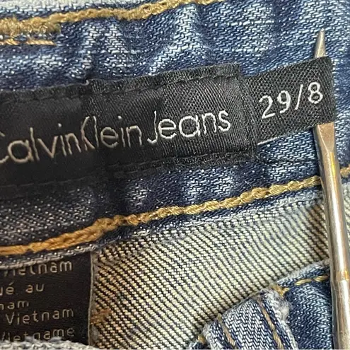 Calvin Klein Vintage Y2K 90s  Mini Jean Skirt Size 8/29